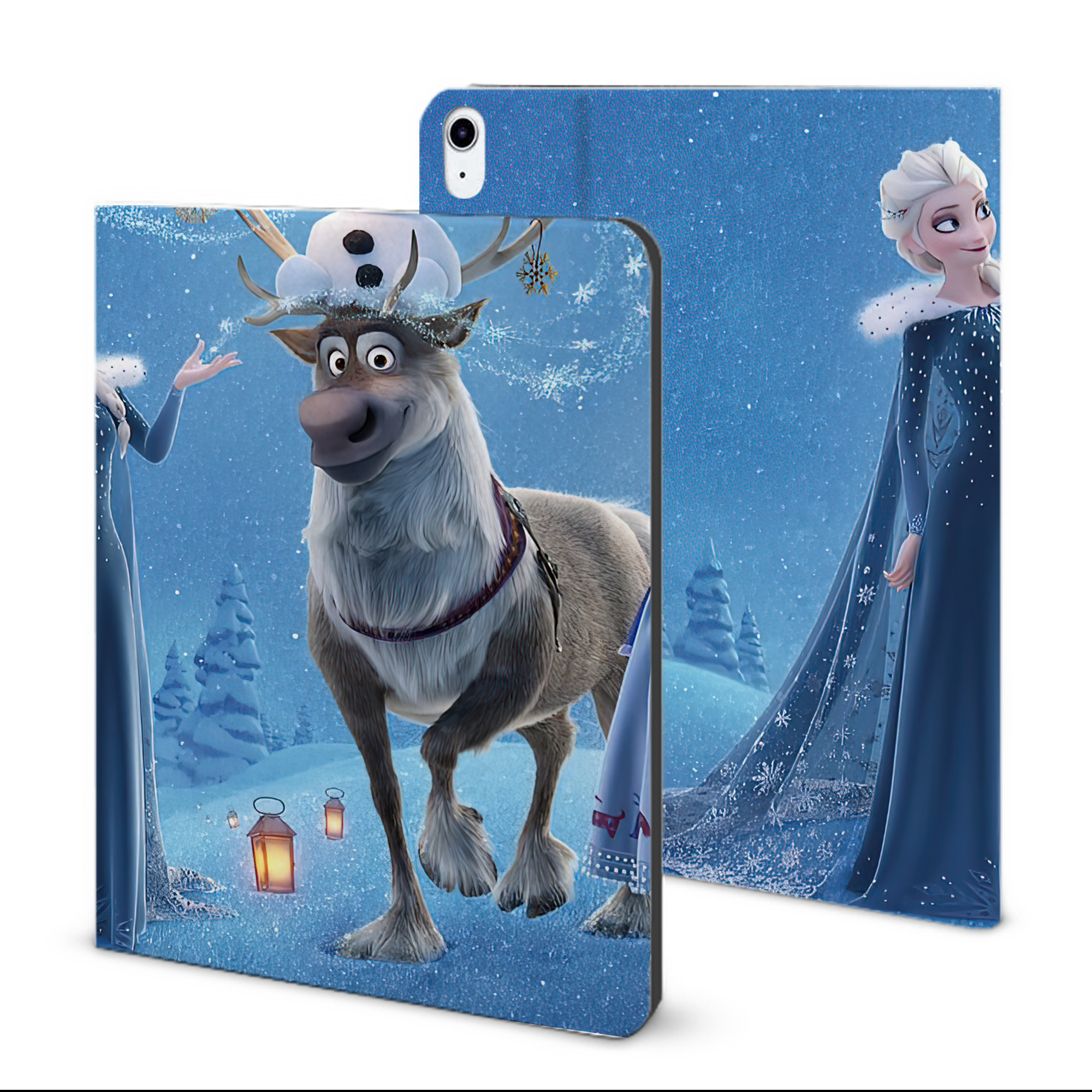 （画像用） アナと雪の女王 アンナ エルサ Frozen Anna Elsa IPad ケース ブック型 PUレザー TPU 耐衝撃 軽量 薄型 ペン収納なし 全面保護 IPad 各モデル対応